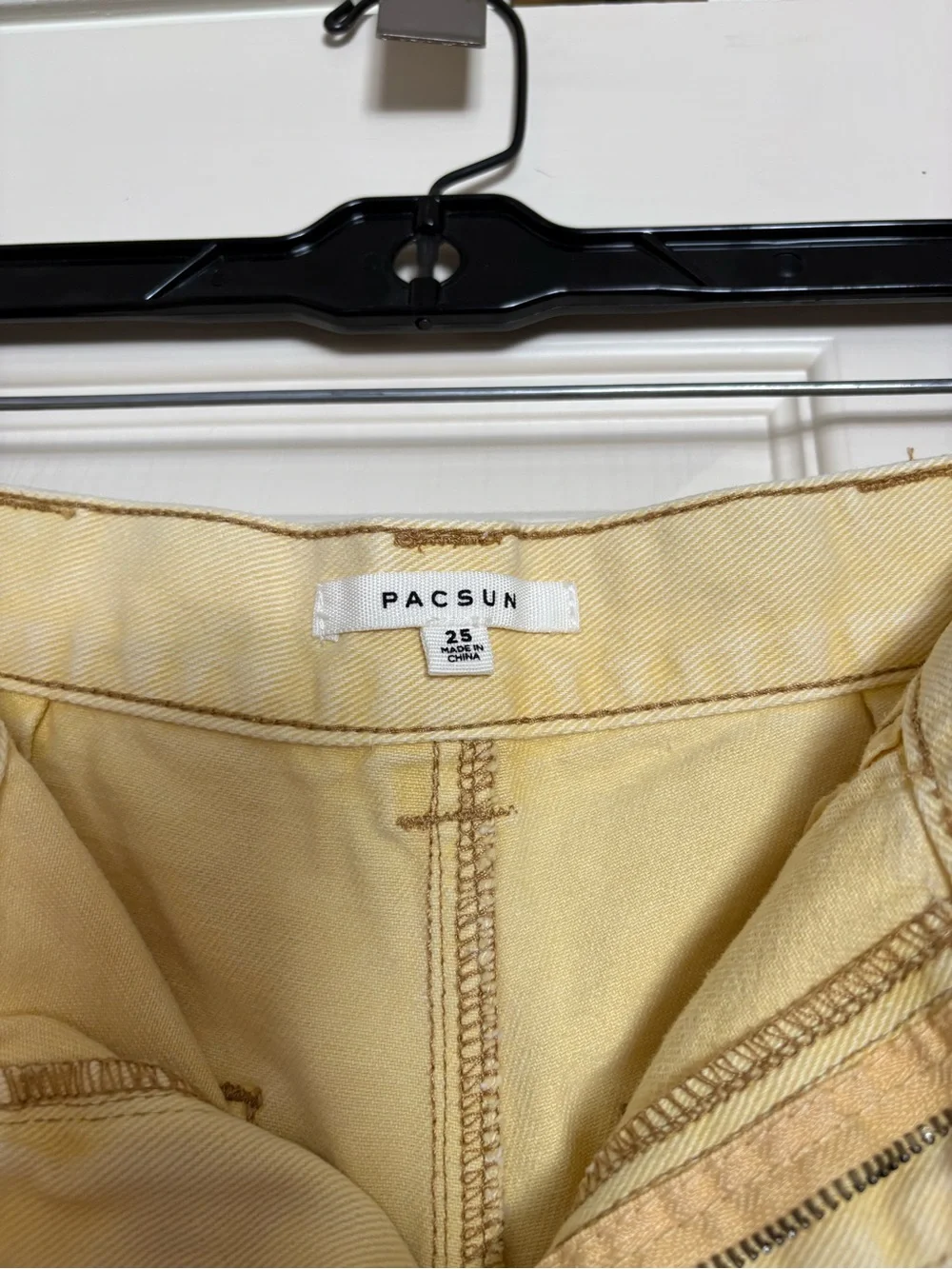 PacSun Pale Yellow Denim Shorts